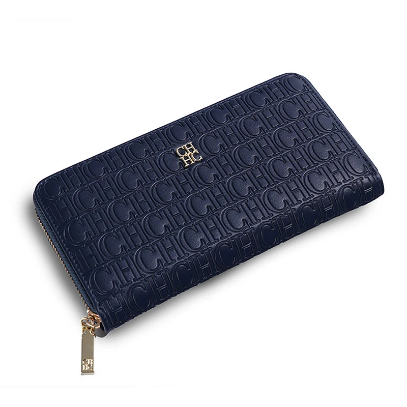 

CH Fashion Classic Women's Portable Wallet Solid Color Design Multi-Letter Embossed Women's Coin Purse Minimalist