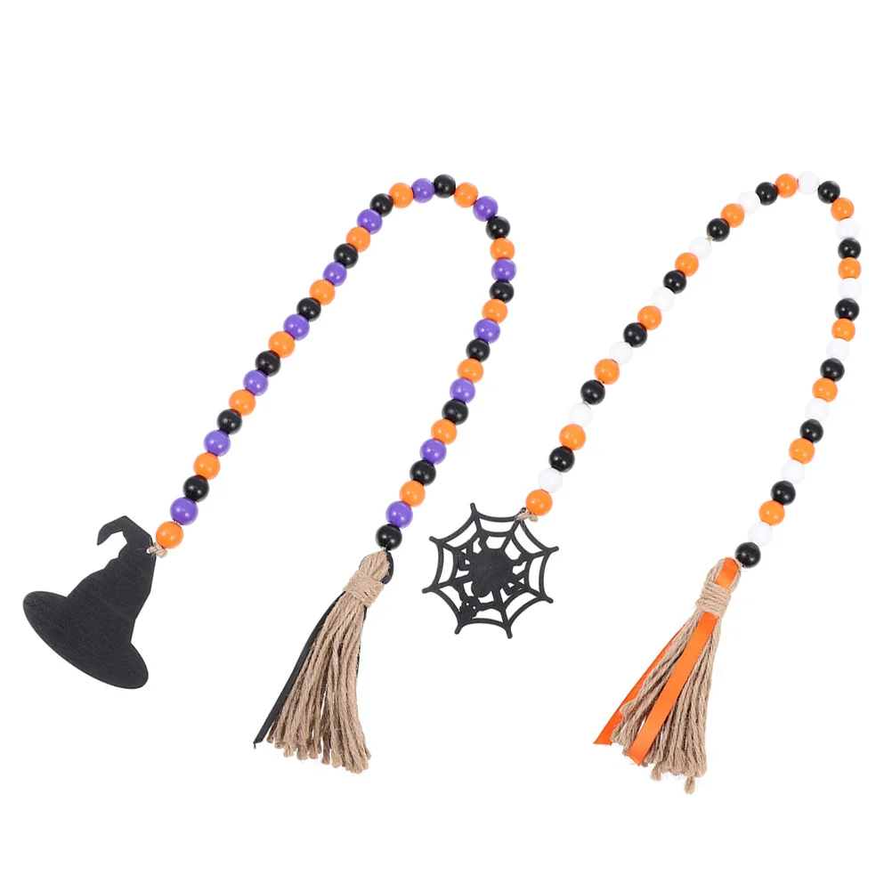 2 Pcs Halloween Tassel Beads Hanging Decoration Decorative Home Garland Beaded Rope