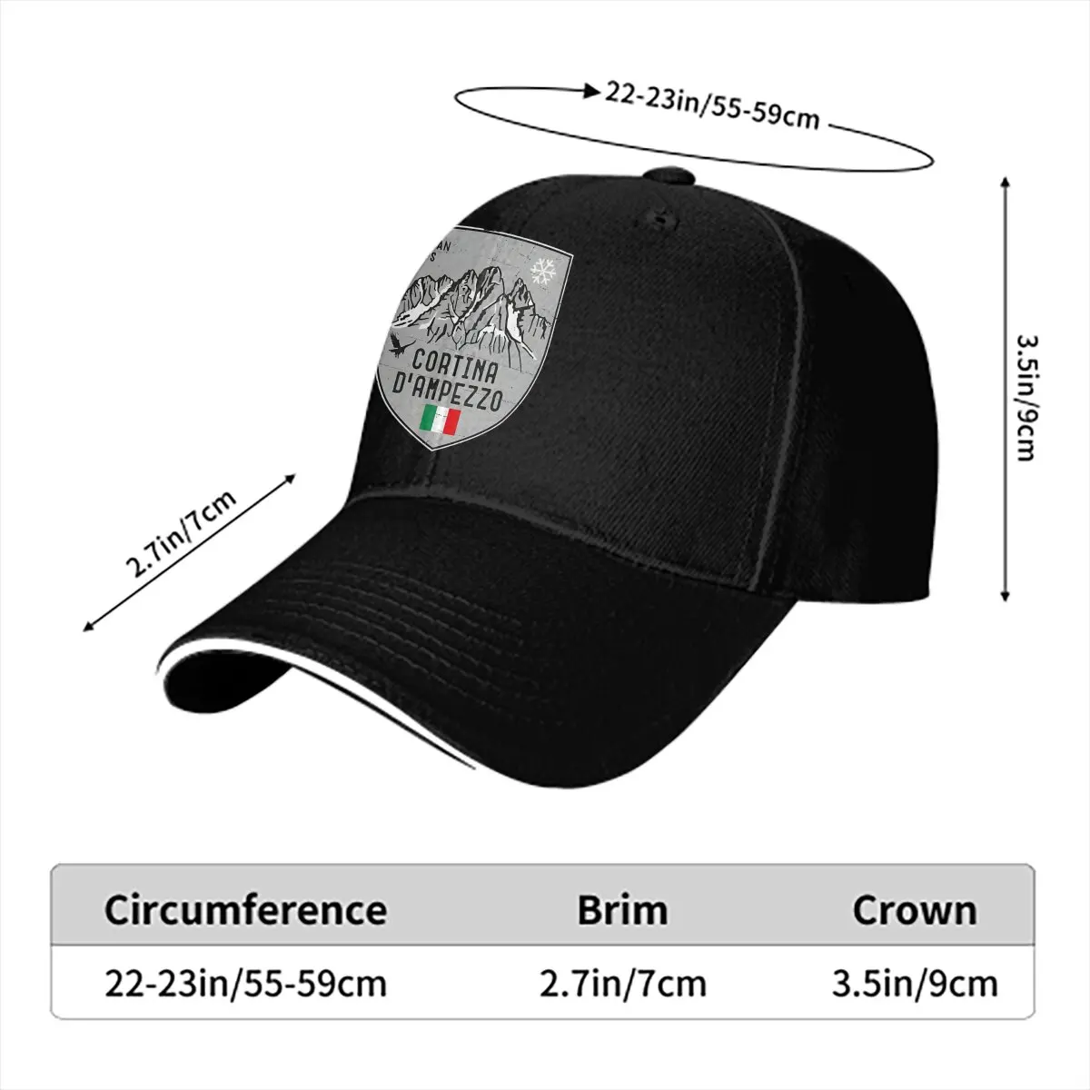 Mountain Climber Multicolor Hat Peaked Men's Cap Cortina D Ampezzo Personalized Visor Protection Hats