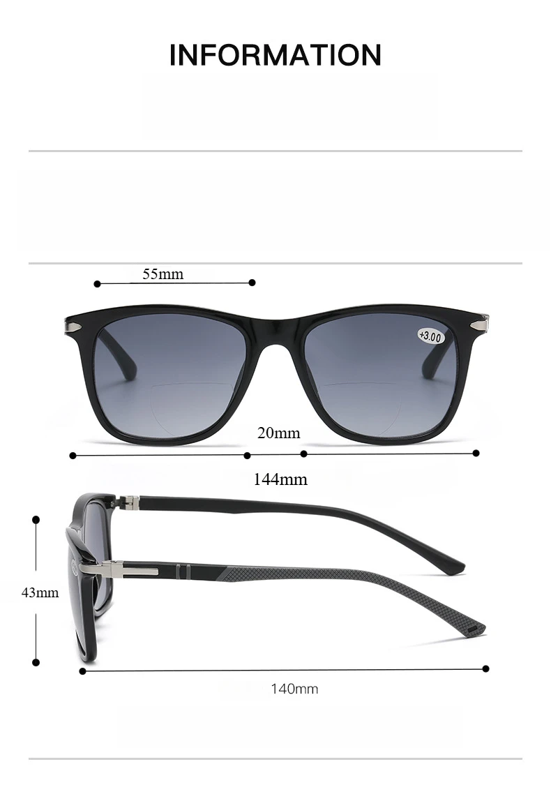 New Sunglasses Reading Eyewear Full-frame for Man and Woman Anti-radiation Reading Glasses Classic Square Myopia Spectacles