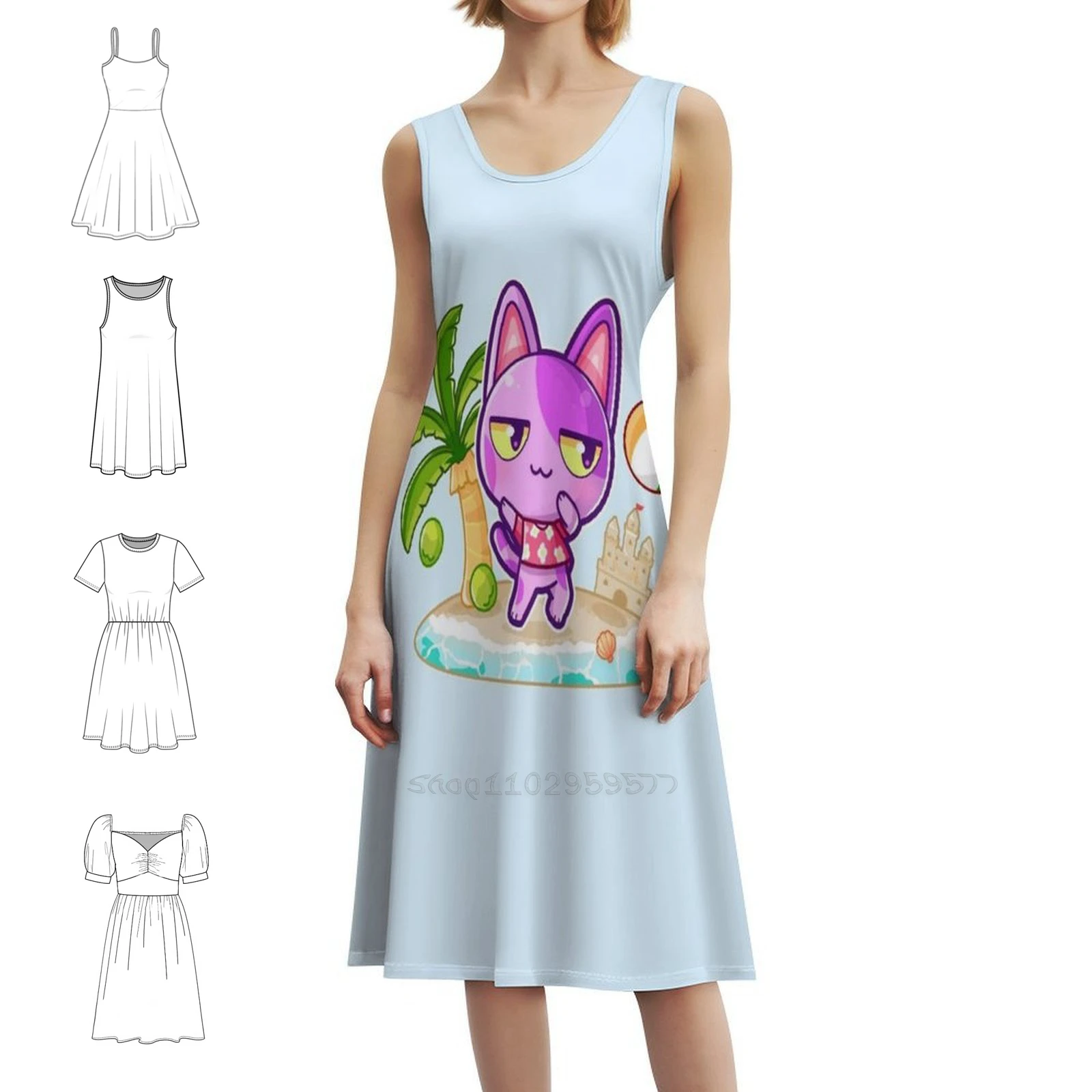 بوب! فستان حفلات نسائي ملابس الشارع الشهير ملابس نادي مطبوعة عصرية للإناث آفاق جديدة حيوانات آفاق جديدة للنساء #1