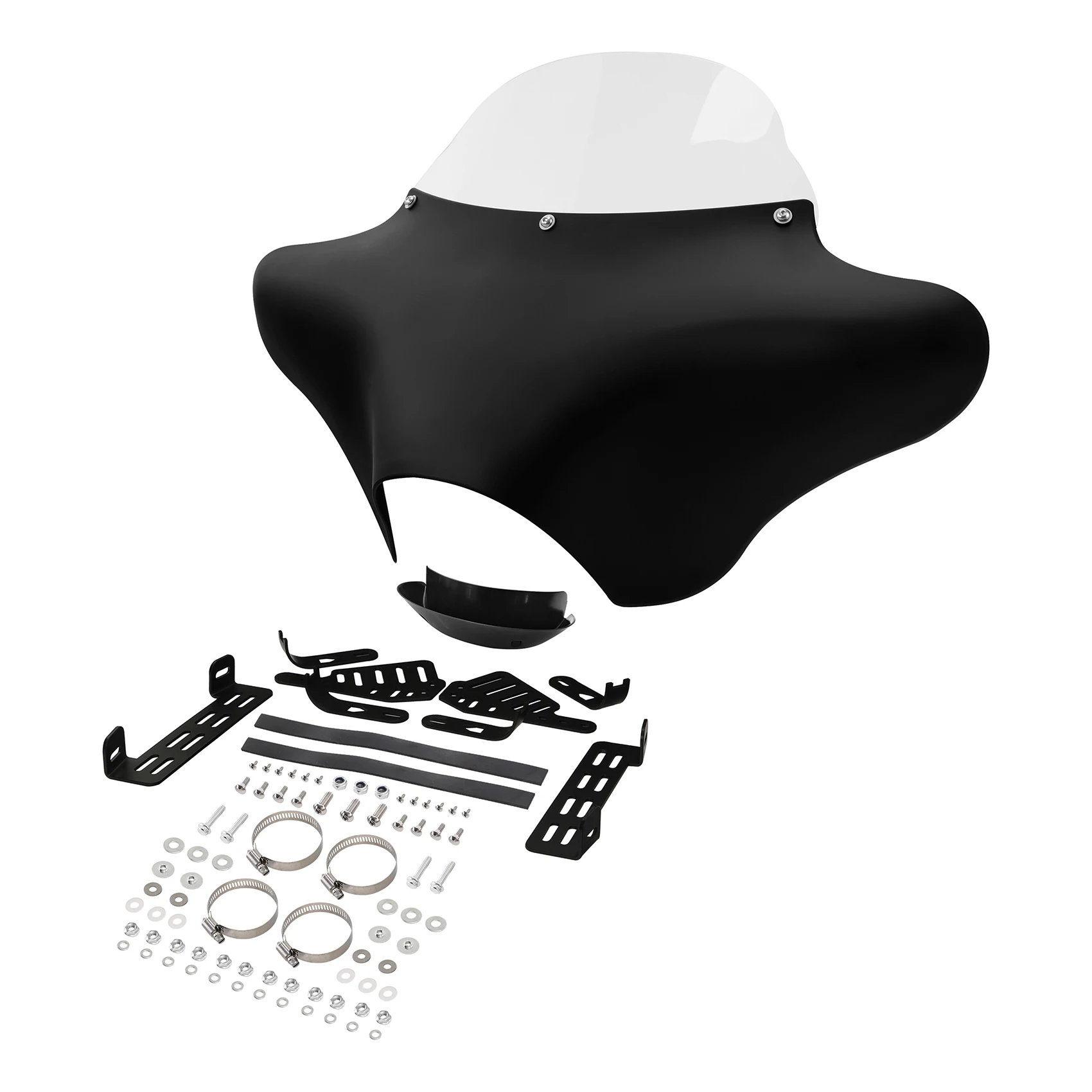Front Outer Batwing Fairing Windshield For Harley Touring Road King CVO Softail Slim Fat Boy Yamaha V Star 650 Classic Boulevard view 6