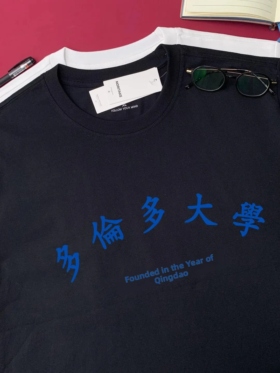 Toronto University Pure Cotton Short Sleeve round Neck Loose T-Shirt Unisex Breathable Comfortable Casual Top for Youth