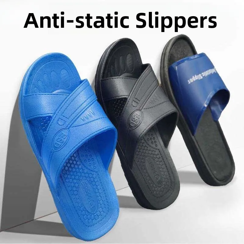 

Anti-Static Work Shoes SPU Conductive Protection Dust-Free Male Female Style for Static Discharge Operations Home Use