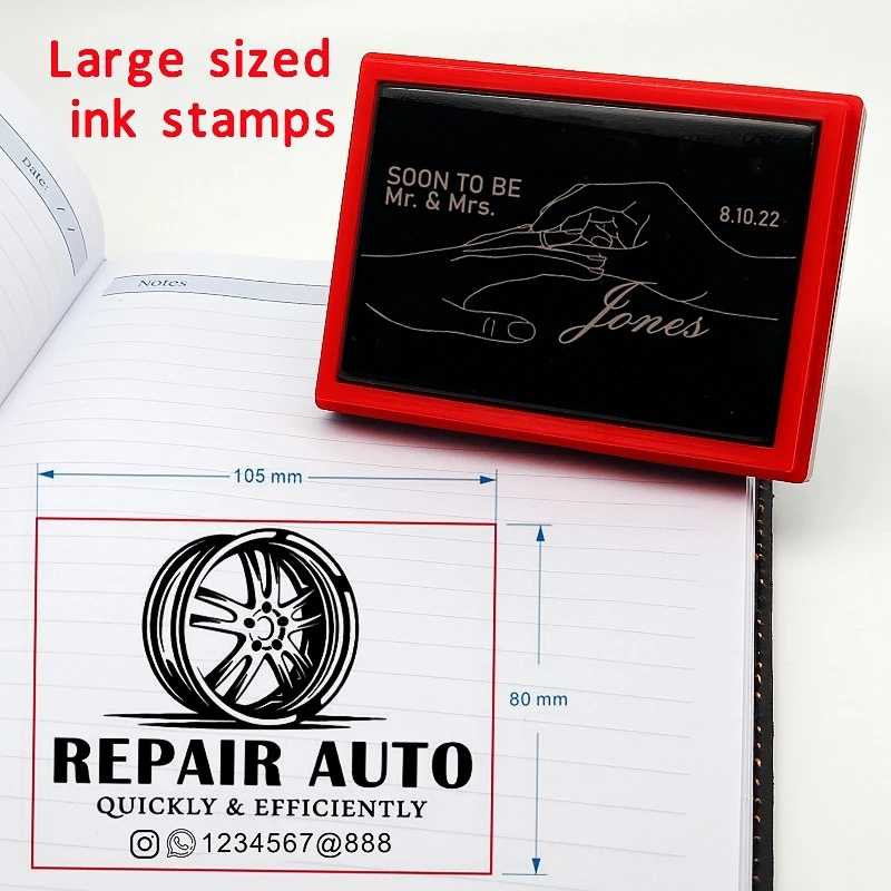 

Тампон светочувствительный прямоугольник auto-encreur de grande taille personnalisé, sceau personnel, тампон encreur de mariage, timbr