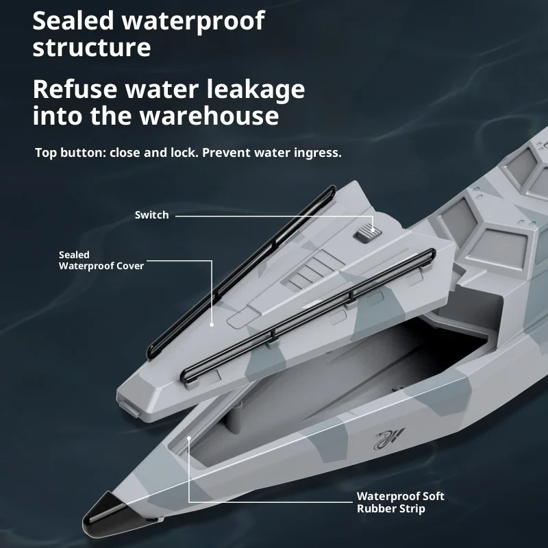 เรือควบคุมระยะไกลไฟฟ้า AL727 กำลังสูง ความเร็วสูง กันน้ำ ขนาดใหญ่ สำหรับเด็กและเด็กผู้ชาย ของเล่นน้ำ