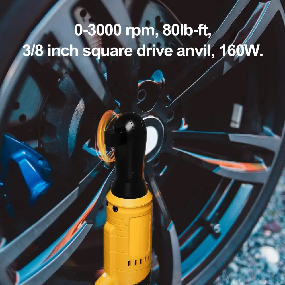 

Ratchet Wrench Tool Electric Ratchet Wrench with Led Light for Vehicle Maintenance Ergonomic Design Square Drive for Automotive