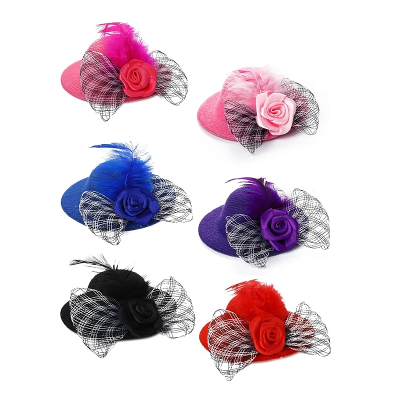 6 Pieces Chicken Hats For Hens Fit Chicken Clothes Costumes For Chickens Hats For Chickens Tiny Hats Small Animal Hats 7Cm