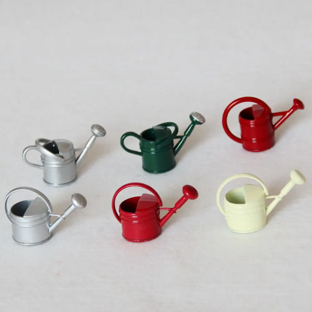 

New Arrival 1/12 Metal Watering Can Garden Miniature Decoration For Children Kids Dolls Acces Dollhouse Miniature Furniture