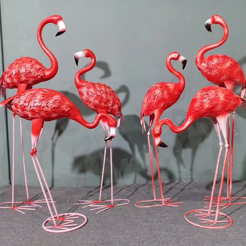 

Artificial flamingos garden landscape handicrafts wedding holiday party ornaments outdoor sculpture ornaments gifts