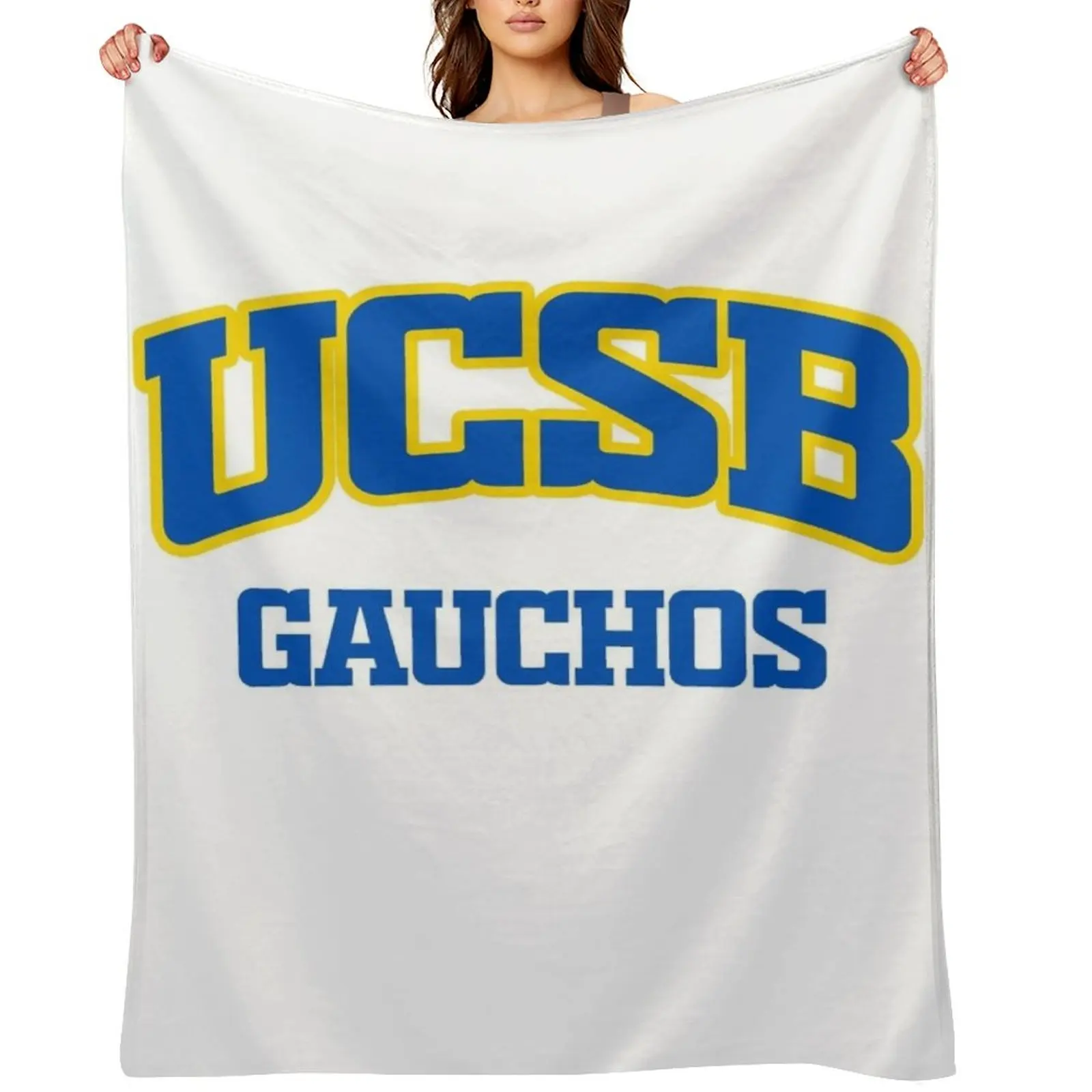 Manta de los Gauchos de la Universidad de California, Santa Bárbara, para bebé, con estampado de cuadros, ideal para mudanzas, linda y fresca para el verano.