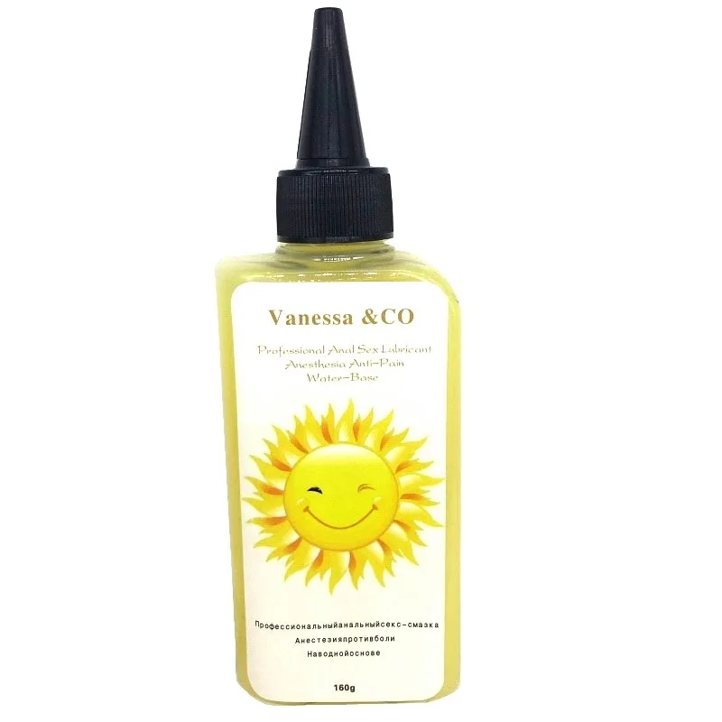Japan Professional Anal Sex Lubricant Anesthesia Anti-Pain Water Base Lubrication Yellow Oil Sex Products 160g