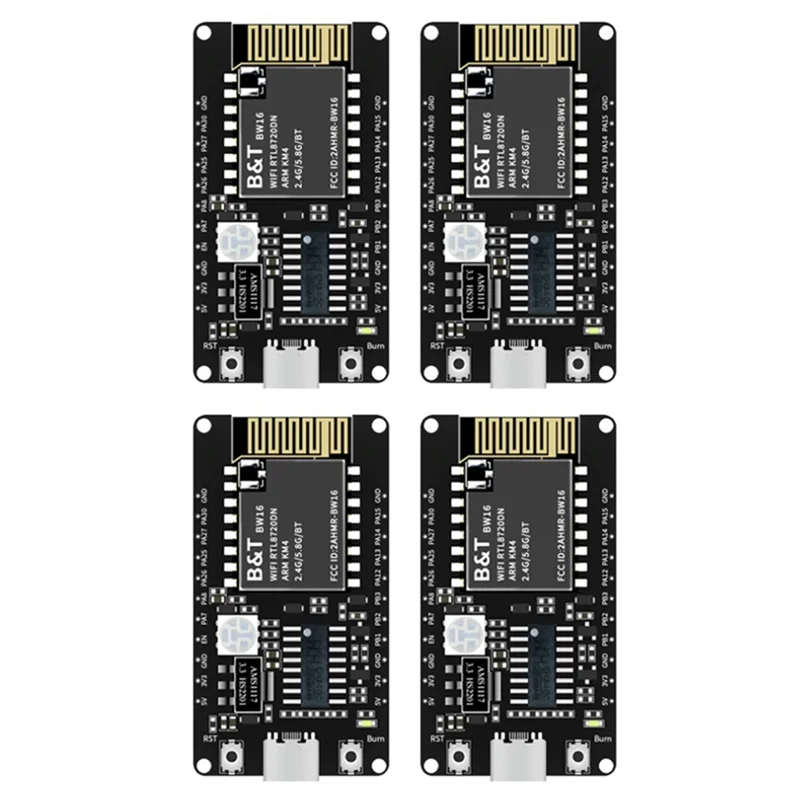 

B48A 4X BW16-Kit Макетная плата RTL8720DN Двухдиапазонный Wi-Fi маломощный модуль Bluetooth BLE Интерфейс Type-C