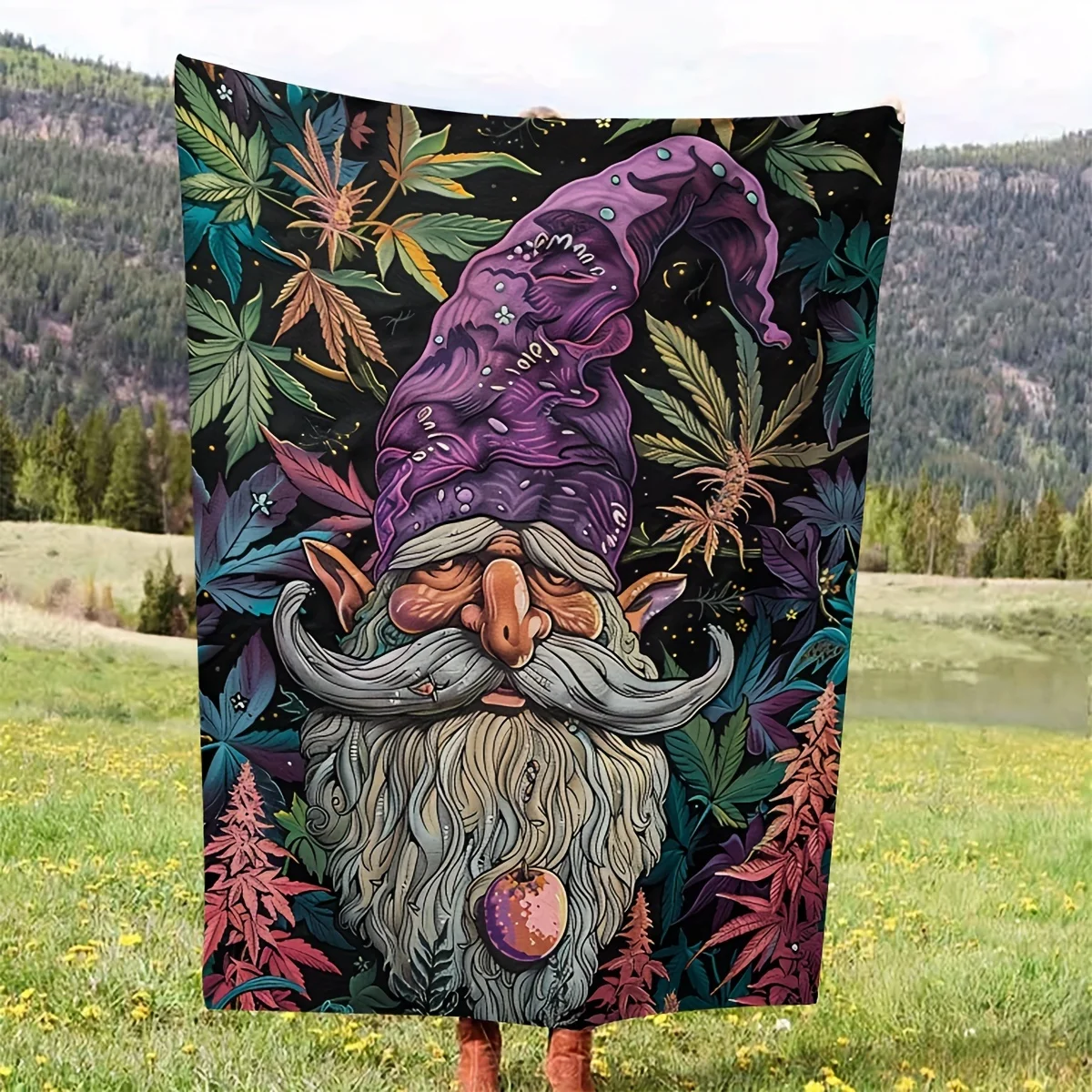 Cozy Elf-Themed Soft Flannel Throw Blanket - Perfect Gift for Friends, All-Season Comfort, Versatile Use