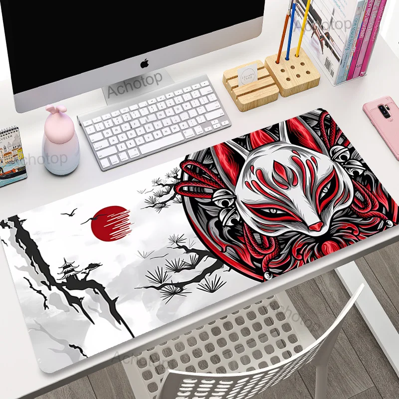 Fox Spirit Gaming Mousepad Red Desk Mat Gamer Mouse Pad XXL Large Mouse Mat PC Desk Pad Keyboard Mat Design Table Rug 900x400