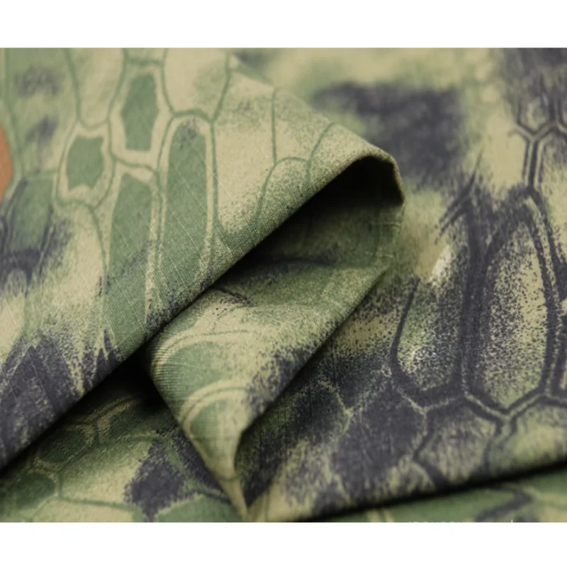 American Black Green Desert Python Camouflage Polyester Cotton Fabric Ripstop Cloth Tactical Garment DIY