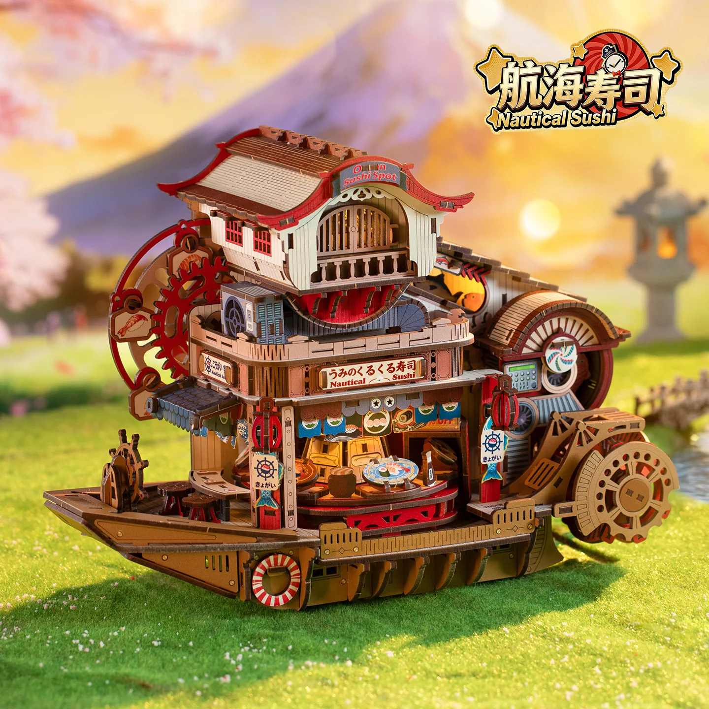 

Jiate Diy Wooden House Mx006 Nautical Sushi Hand Assembled Miniature Scene Model Wooden Puzzle Creative Birthday Gift For Adults
