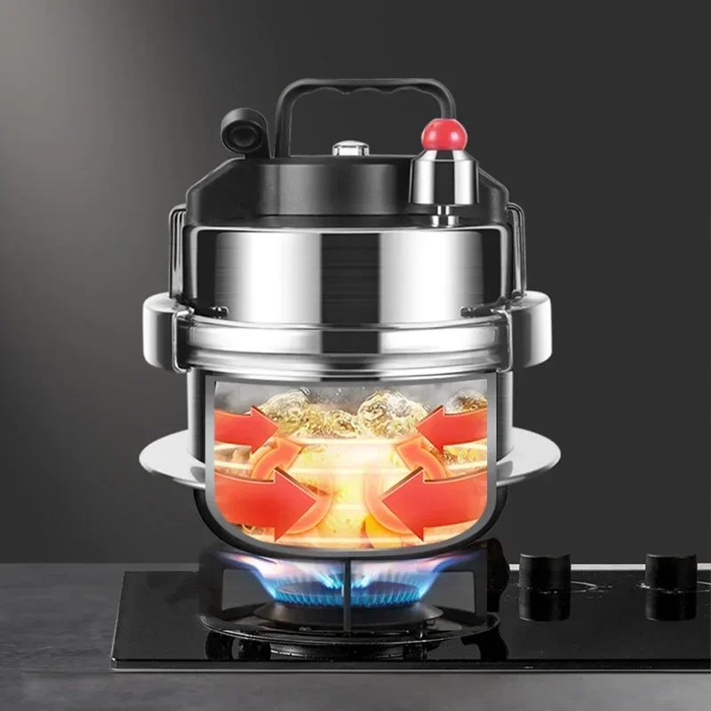 Portable Outdoor Camping 0.8-2L Stainless Steel Rice Cooker 304 Pressure Kitchen Cooking Tool for Outdoor