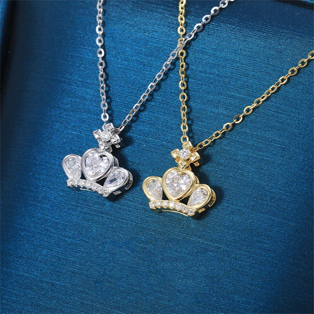 

Креативное ожерелье с короной в стиле вестерн, новое серебро S925 2024, стильное универсальное женское темпераментное ювелирное изделие с подвеской