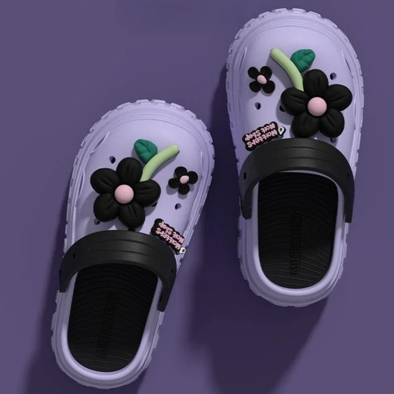 Slides Height Outside Sandals Korea Style Woman Slippers Non Slip Clappers Summer Footwear Top Designs New 39 Shoes for Women - view 3