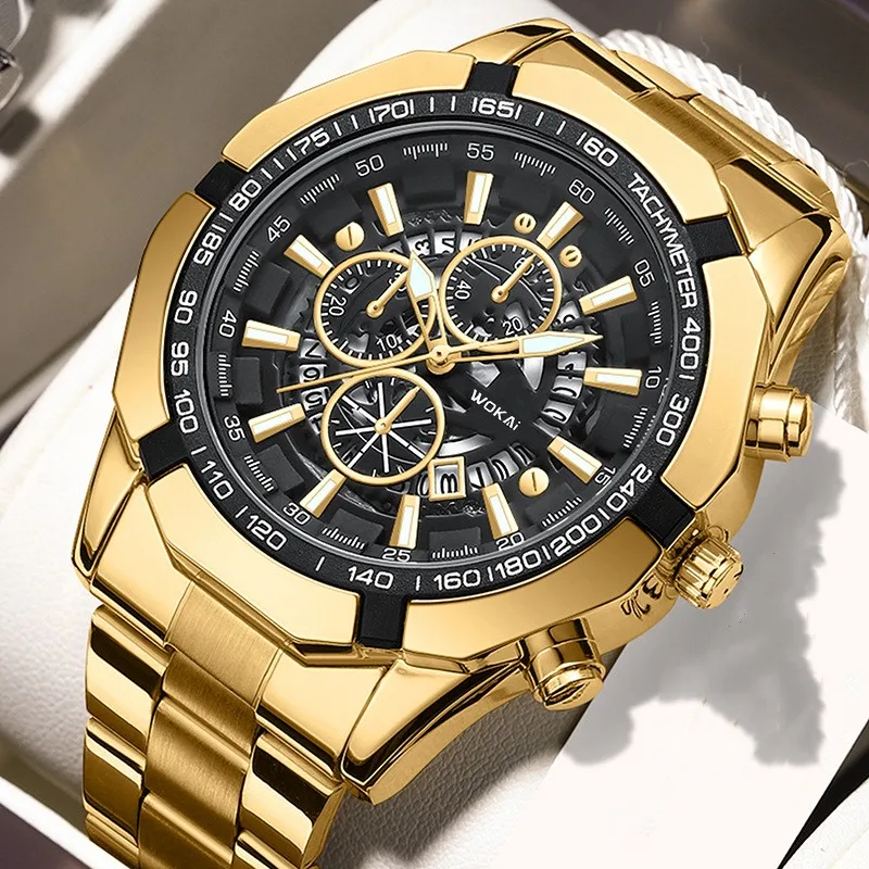 Fashion Business Calendar Sports Men's Quartz Watch Luxury Design Male Wristwatch Relogio Masculino