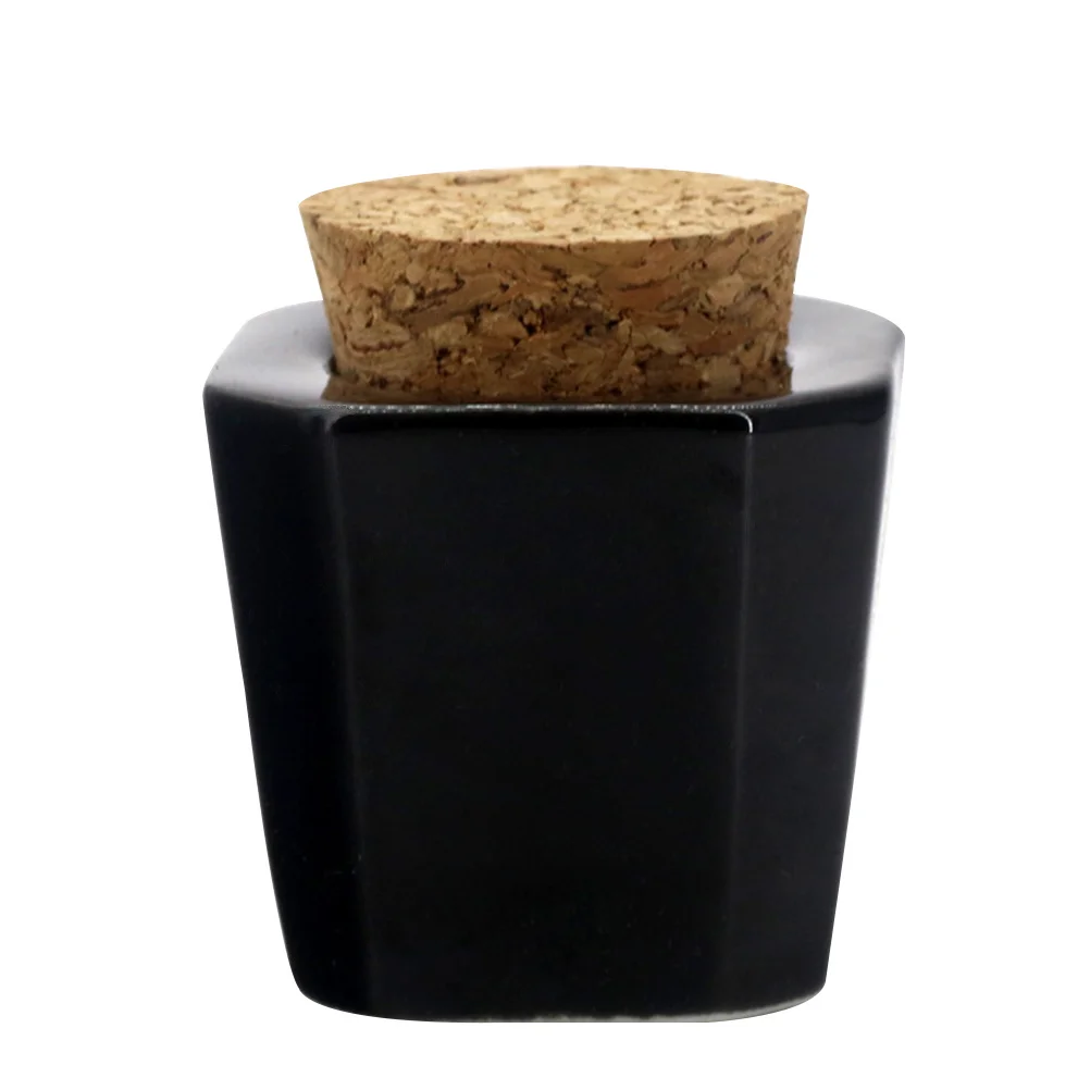 2 個ネイルアートカップミニセラミック容器アクリル液体パウダーマニキュア黒白耐久性のあるネイルサロンツール