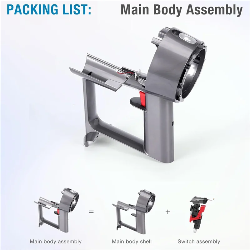 

A7THK-2X Main Body Assembly Housing Replacement For Dyson V10 SV12 Vacuum Cleaner Main Body Service Assembly Casing