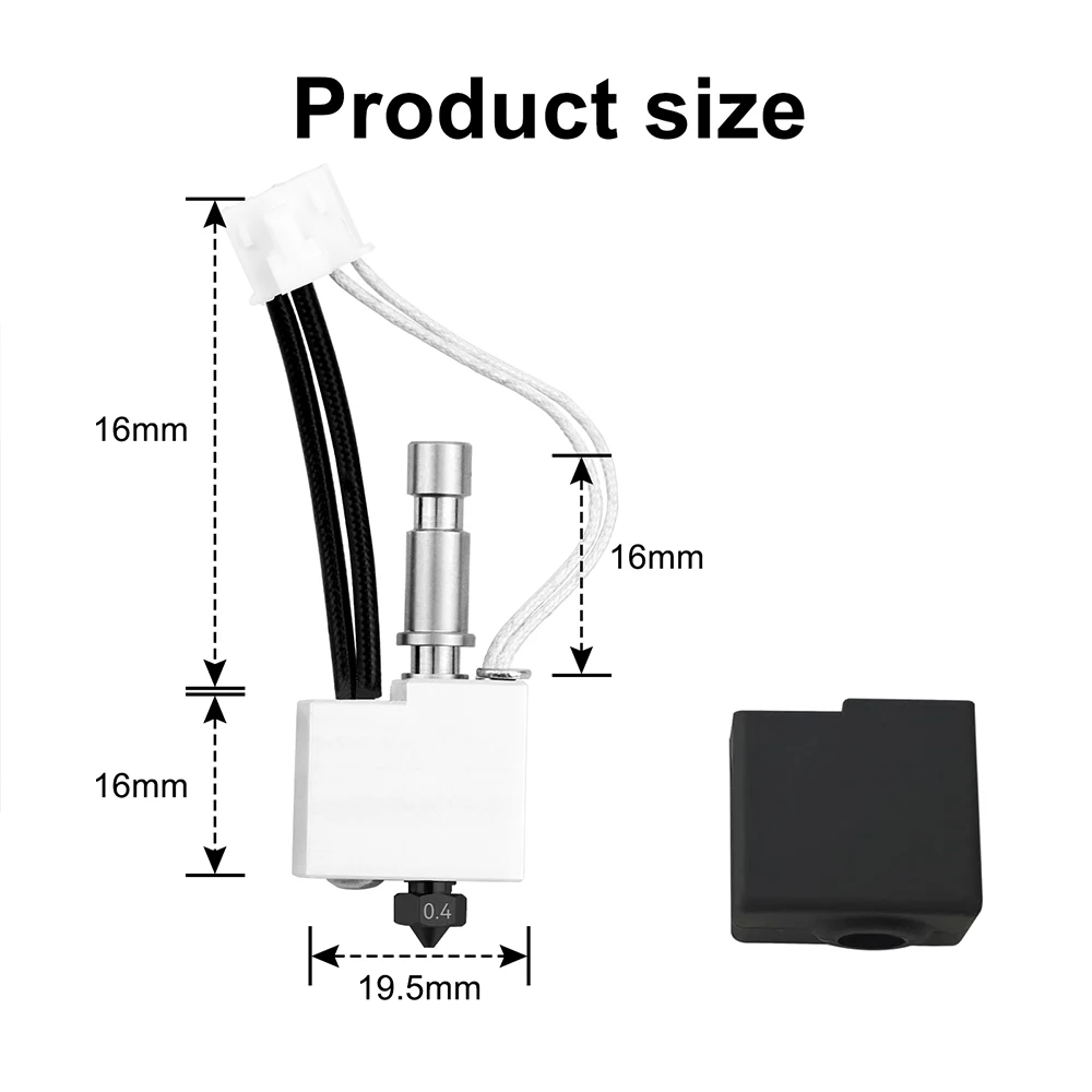 Zestaw Hotendu Anycubic Kobra S1 S1C Kombinacja Kobra S1 Blok Grzejny Mosiądz Stal Hartowana Dysza 0.2/0.4/0.6/0.8mm Części do Drukarki 3D — zdjęcie produktu 6