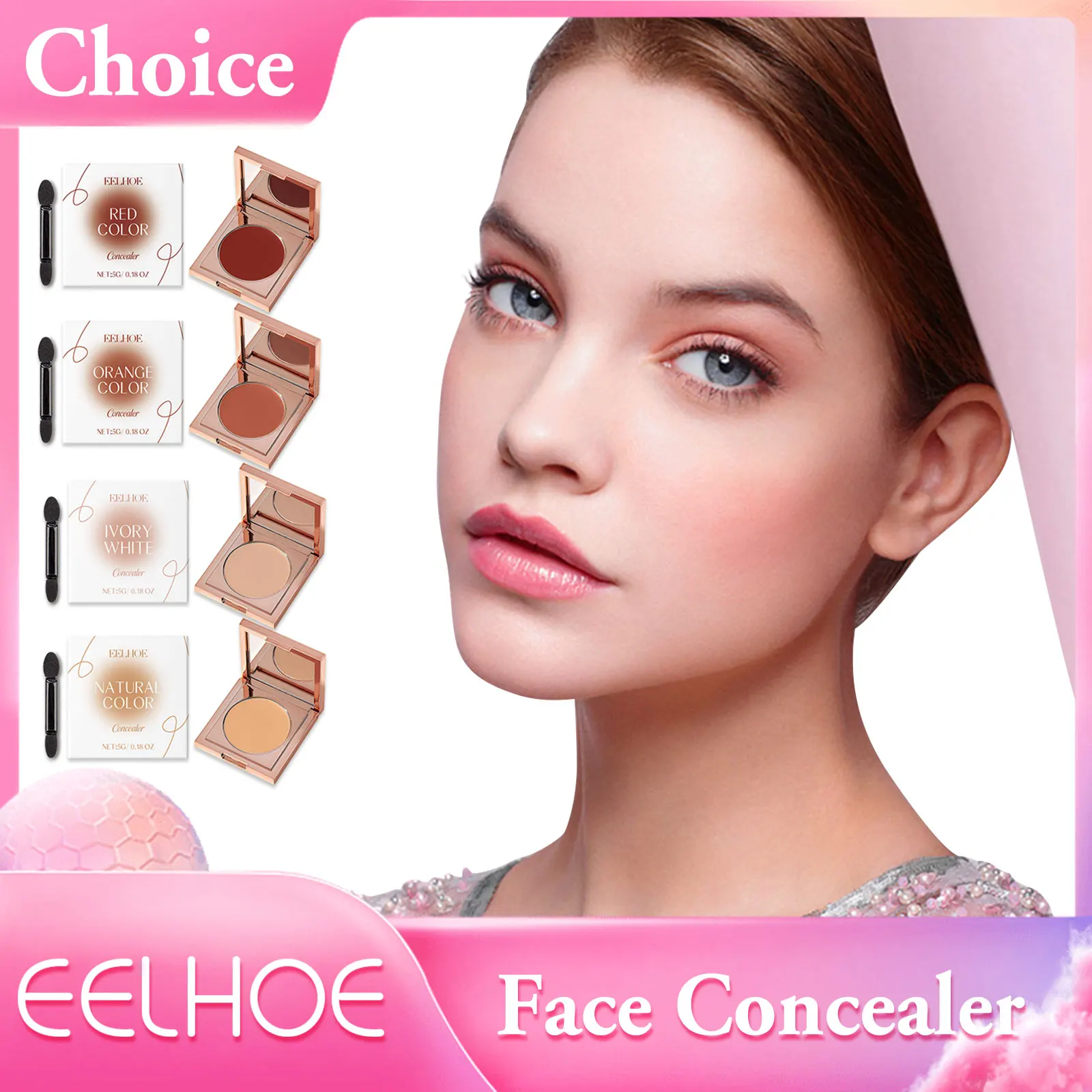 EELHOE Foundaiton Concealer Hydrating Brightening Skin Tone Corrector Natural Tone Dark Circle Concealer Waterproof Makeup Base