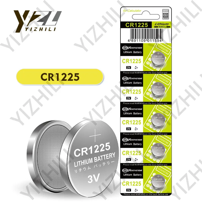 10PCS  CR1225  DL1225  ER1225GP  3V  Lithium Batteries Button Battery for Watch Toys  Car Key Battery