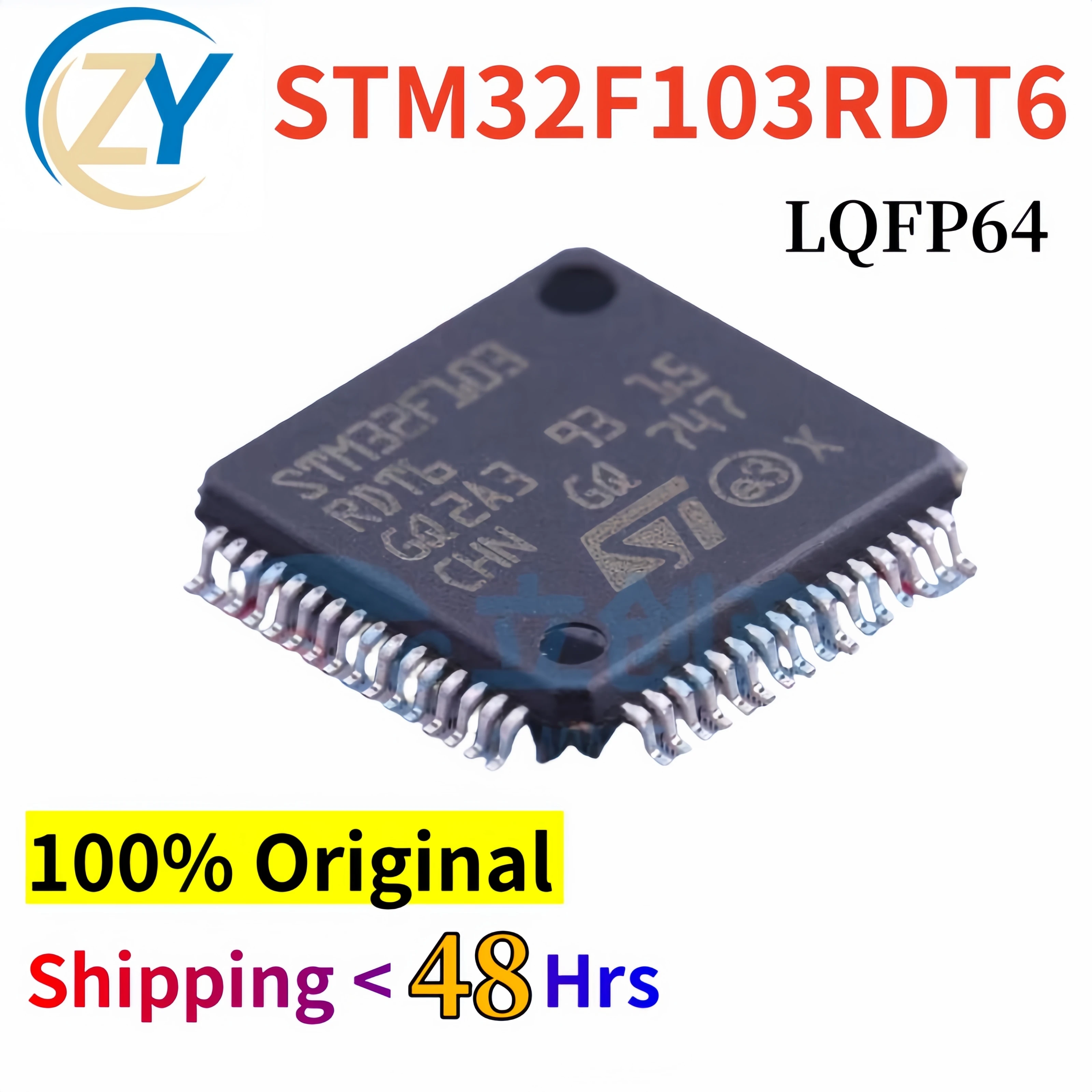 100% Original STM32F103RDT6 32-Bit STM32F103 LQFP-64 Cortex M3 MCU 2V-3.6V Guaranteed Quality