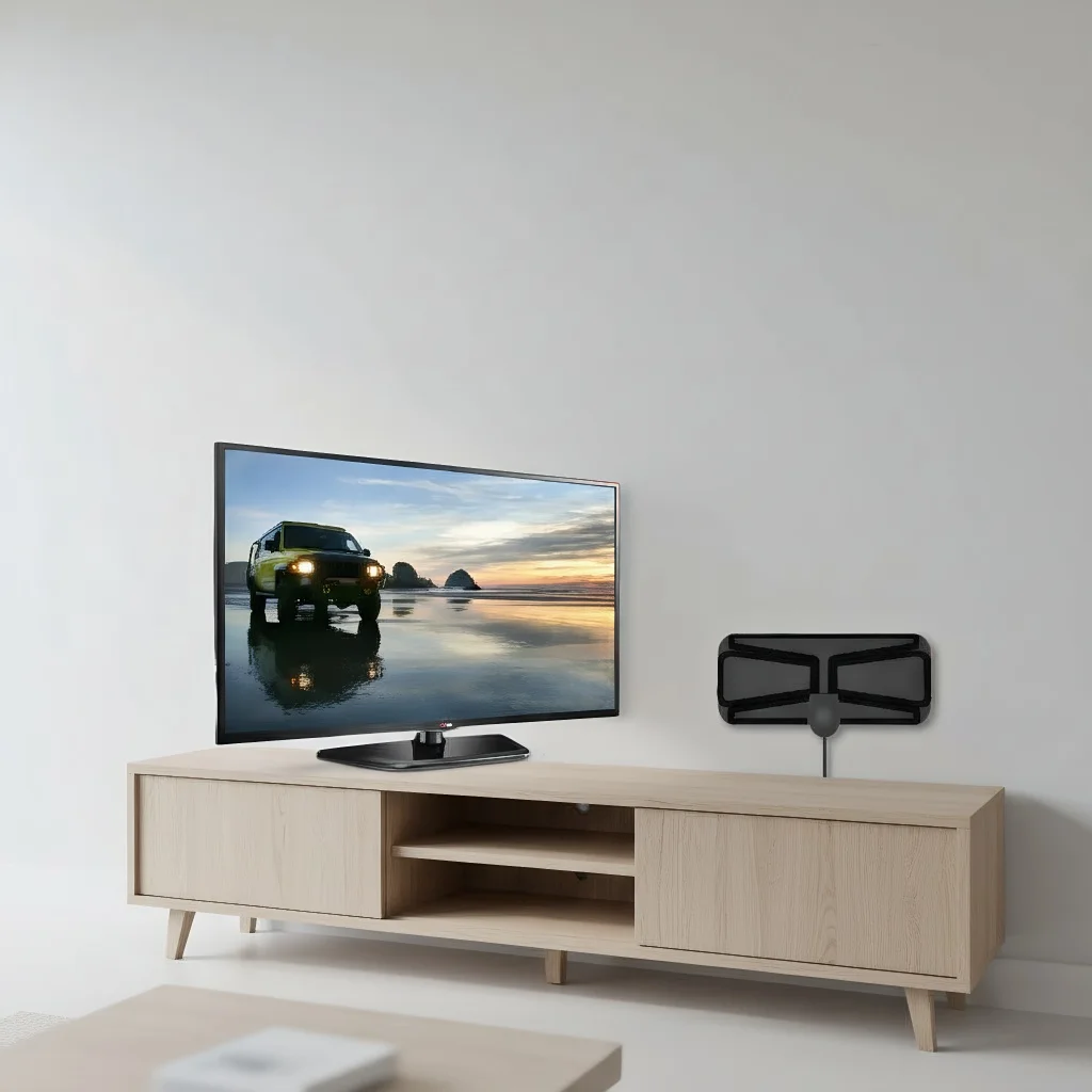 

8K High Gain HDTV DTV Antenna - 3600 Mile Booster Active Indoor Flat Design for Digital TV Reception