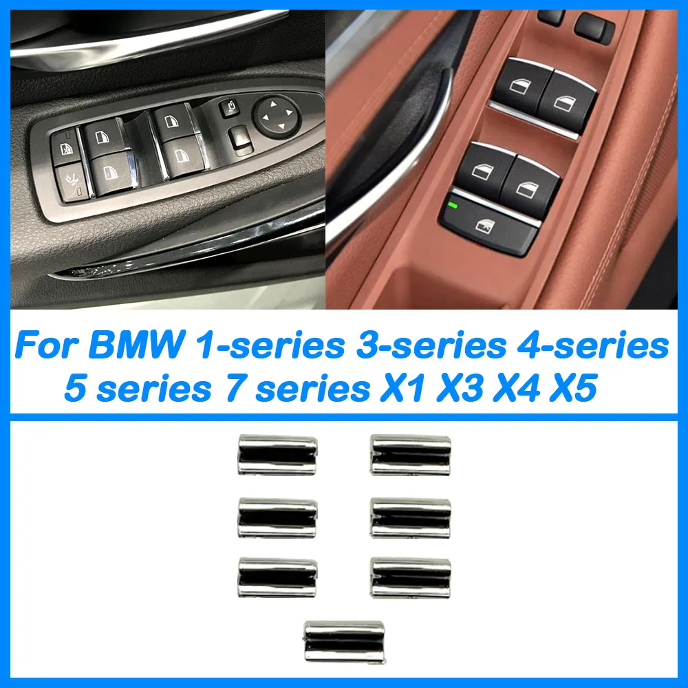 

For BMW 1-series 3-series 4-series 5-series 7-series X1 X3 X4 X5 Window Lifting Button Stickers Sequins Modification ABS Silver