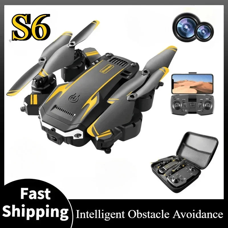 

S6 4K Camera Drone Foldable with 3 Direction Obstacle Avoidance WIFI FPV Optical Flow Positioning Gesture Photos APP Control