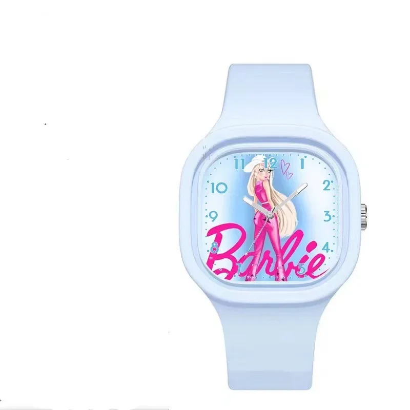 Kawaii Barbie Pattern Quartz Wrist Watch Cartoon for Girl Children Belt Wristband Clock Decoration Student Accessories Kid Gift