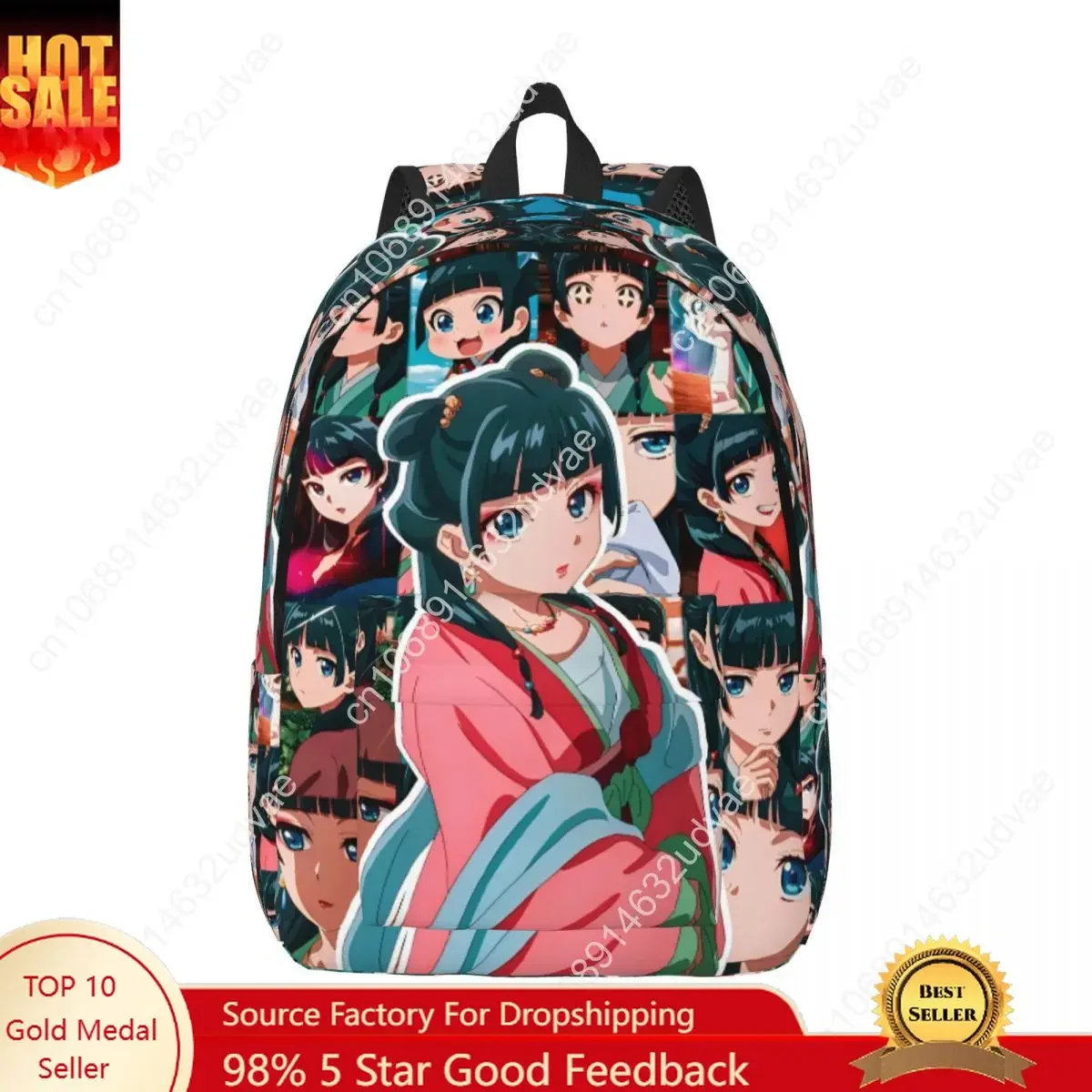 The Apothecary Diaries Maomao Fashion Backpack Gift High School Business Cartoon Anime Daypack for Men Women College Canvas Bags