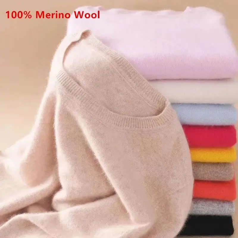 

Женский вязаный свитер премиум-класса из 00% мериносовой шерсти, осень 2023, Cleanfit Sle, многослойный дизайн, доступный онлайн и в S...