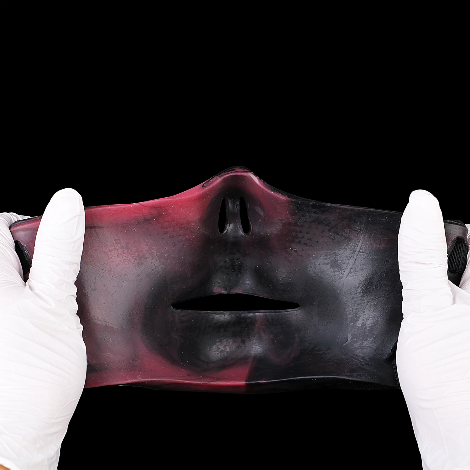 YOCY قناع غامض نصف وجه سائل سيليكون هيكل عظمي نمط الكبار فستان الحفلات تأثيري الكبار BDSM لعبة