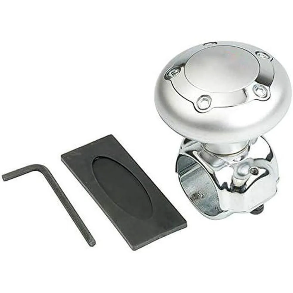 1pc Car Steering Wheel Spinner Knob Plastic Metal Silver Tone Suitable For many car makes and models Car Accessories