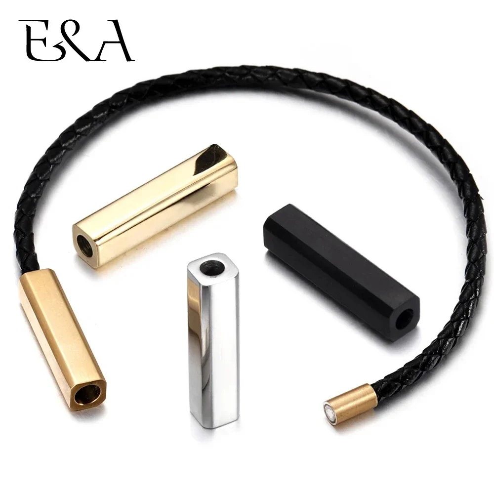 Stainless Steel Magnetic Clasps 3mm Hole Size for Leather Cord Bracelet Magnet Lace Buckle Jewelry DIY Making Accessories