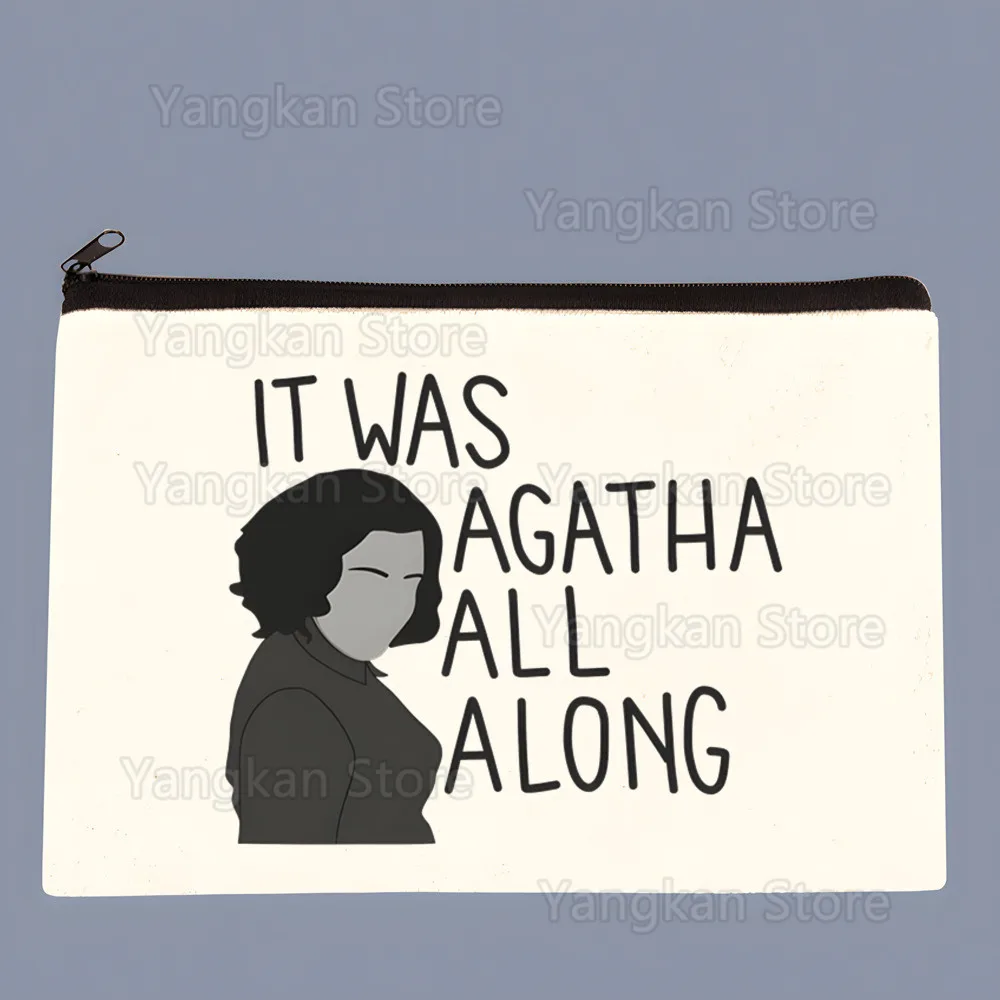 Agatha All Along Canvas Coin Purse Custom Logo Storage Pouch Canvas Bag  New Coin Bag Key Coin Purse