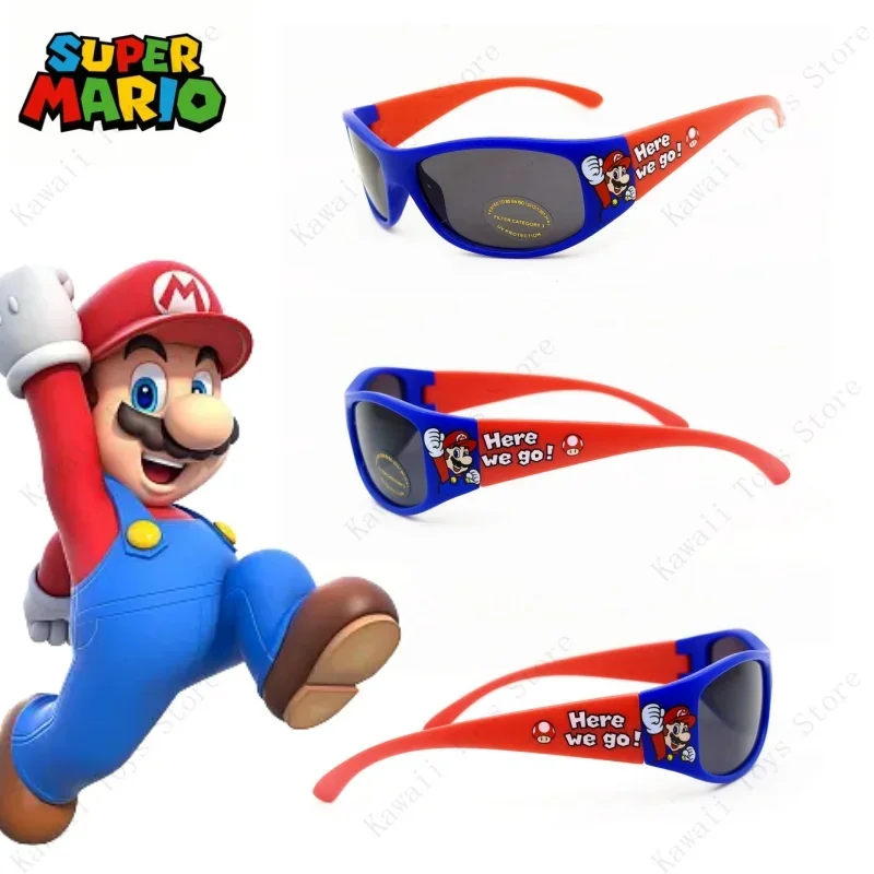 Game Super Mario Kids Sunglasses Cartoon Fashion Sunglasses Anime Boys Sport Shades Glasses Outdoor Sun Protection Eyewear Gifts