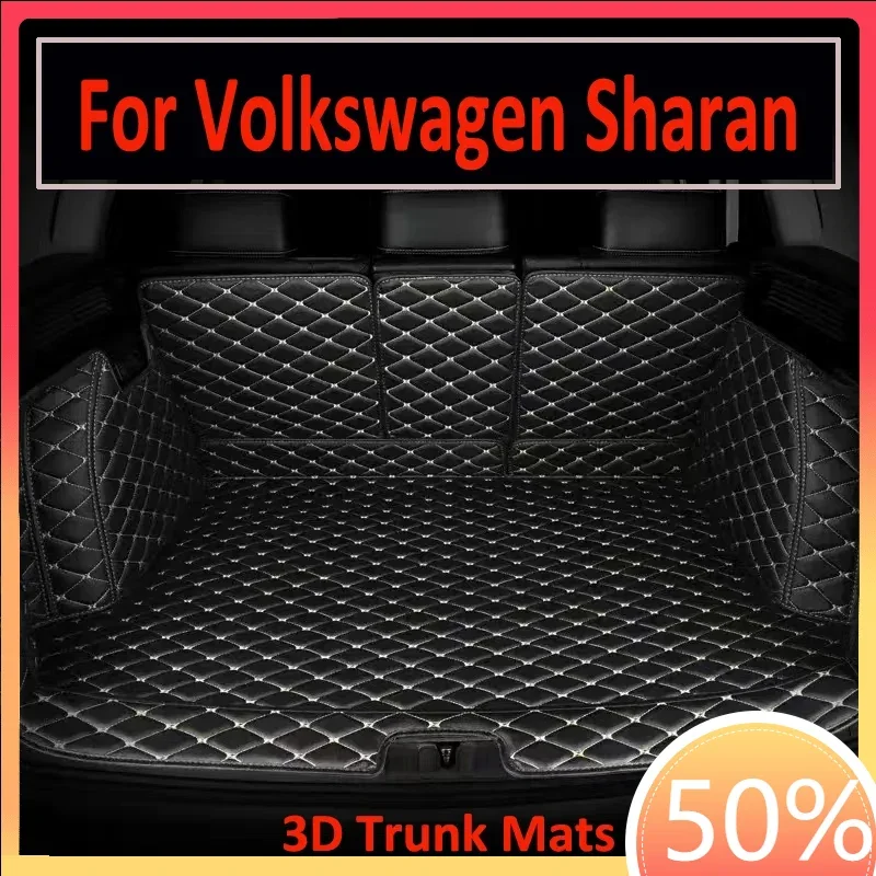 Car trunk mat for Volkswagen Sharan Seven seats 2012 2013 2014 2015 2016 2017-2019 cargo liner carpet interior accessories cover