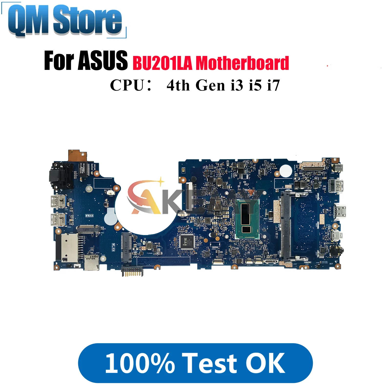 

Материнская плата для ноутбука BU201LA для ASUS ExpertBook BU201LA BU201L, материнская плата для ноутбука с процессором i3 i5 i7, 100% тестирование, ОК, быстрая доставка