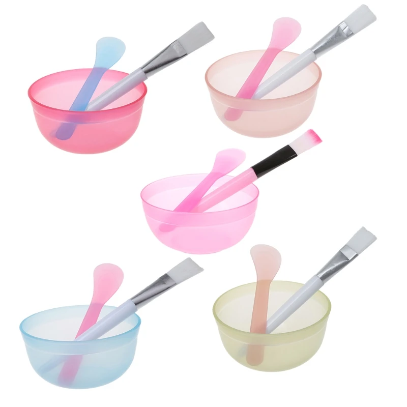 3Pcs Makeup Beauty DIY for Facial Face Mask Bowl Brush Spoon Tool Home Drop Shipping