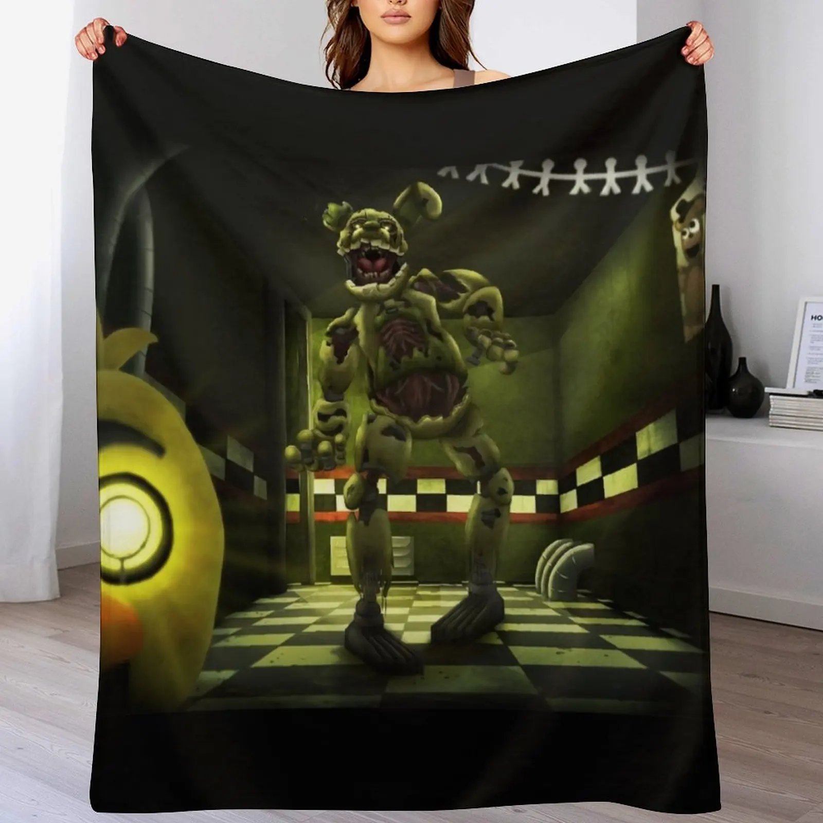 Grotesque Springtrap Throw Blanket