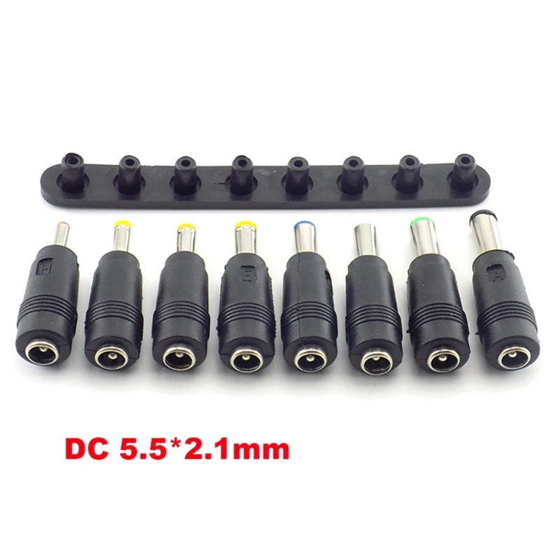 8 인 1 5V USB-DC 5V 9V 12V 5.5x2.1mm 3.5mm 4.0mm 4.8mm 6.4mm 5.5x2.5mm 플러그 전원 공급 장치 케이블, 팬 스피커 용 충전 코드