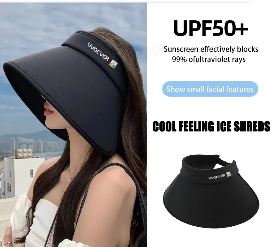 1Wide Brim Sun Hat Women's Large Uv Protection Golf Beach , Korean Design