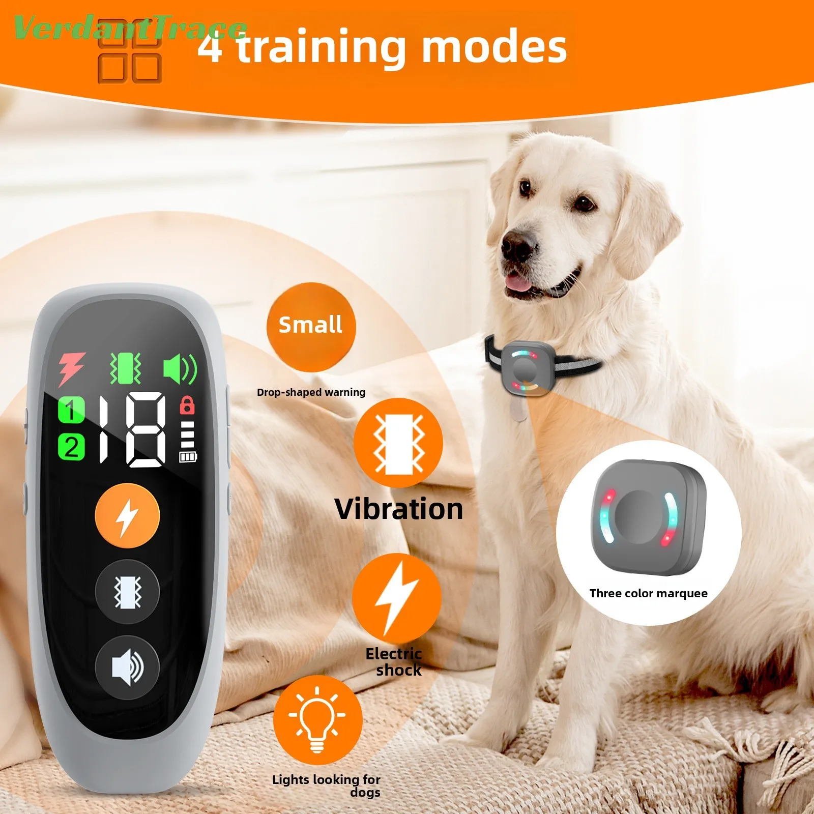 

800m Digital Dog Training Collar Waterproof Rechargeable Remote Control Pet with LCD Display for All Size Shock Vibration Sound