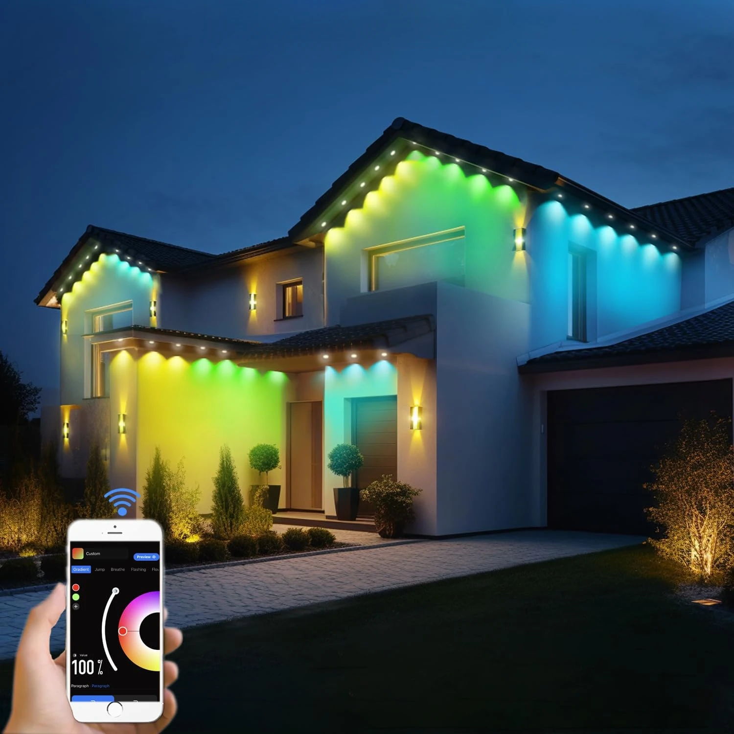 

Party & Holiday DIY Decorations House Roof, Outdoor Christmas Lights, Eaves Lights Event & Party Festive & Party Supplies